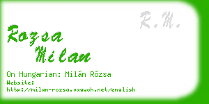 rozsa milan business card
